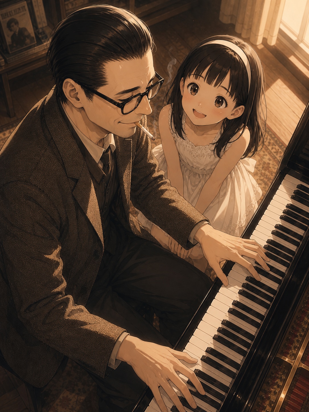 叔父さんとわたし | の人気AIイラスト・グラビア
