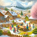 雪とけて村いっぱいの子どもかな 2枚目