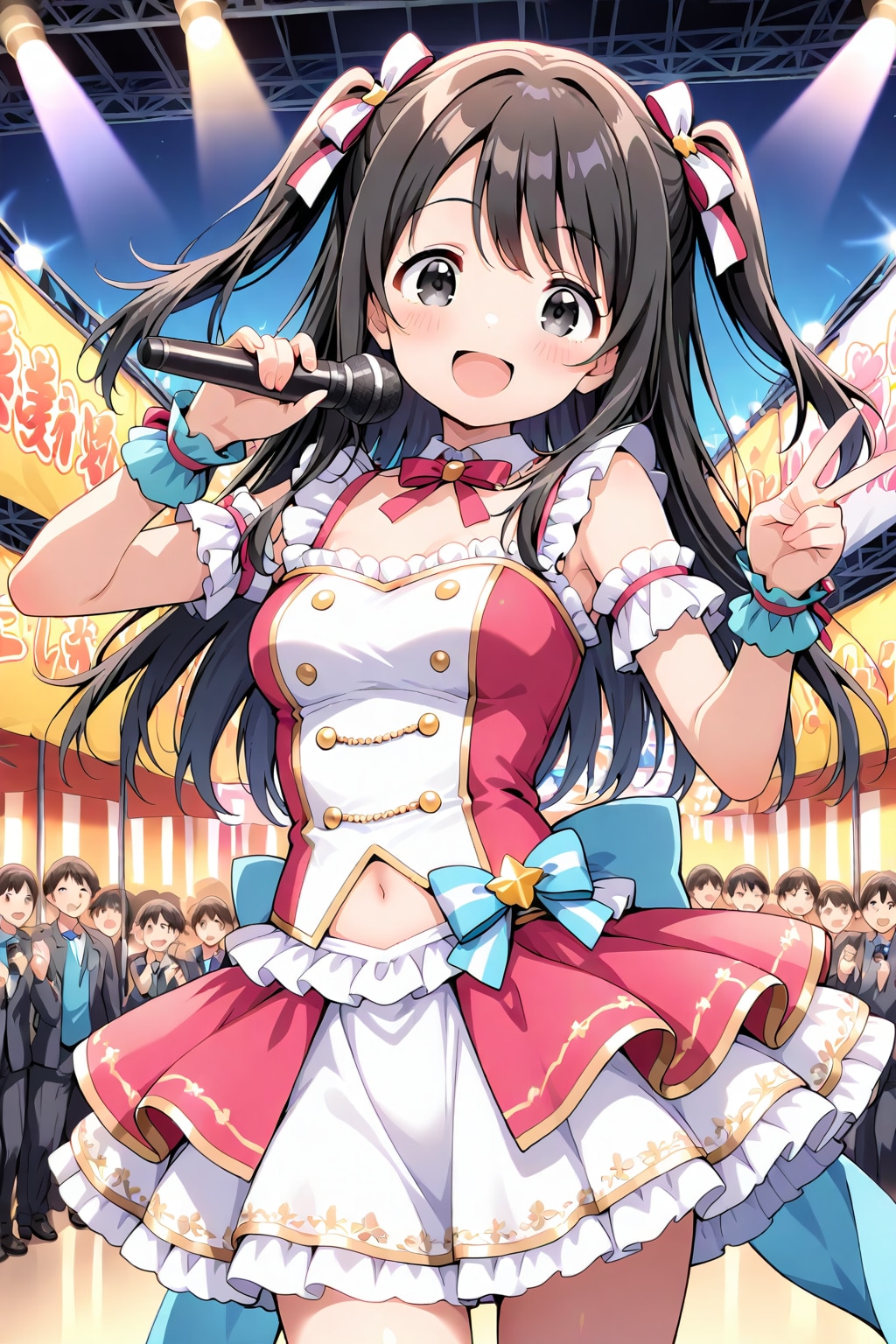 お祭りで歌うアイドル25