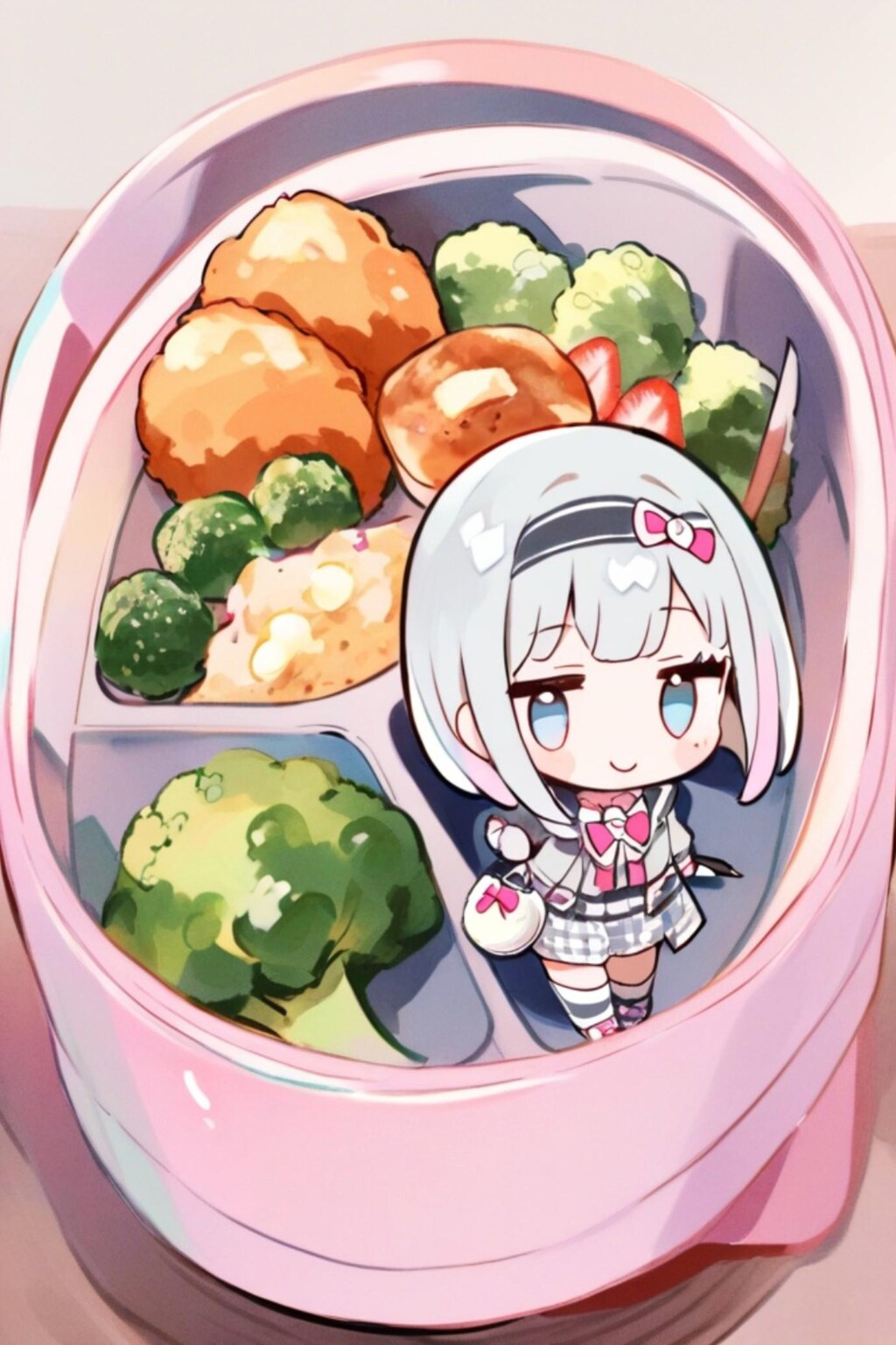 銀髪ちゃんとお弁当