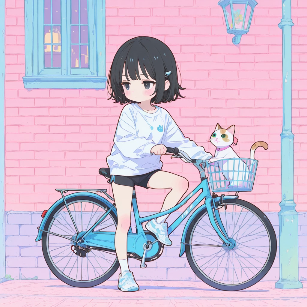 猫と自転車と(APRICOT)