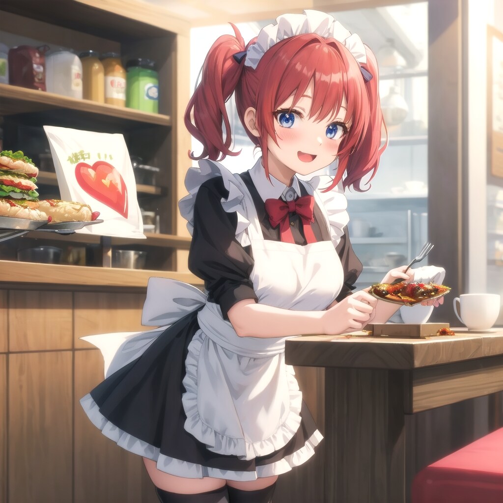 特製料理と絶対領域サービス | の人気AIイラスト・グラビア