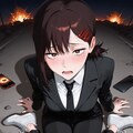 スマホ＆車壊れたスーツコスプレ困り顔人妻等 6枚目