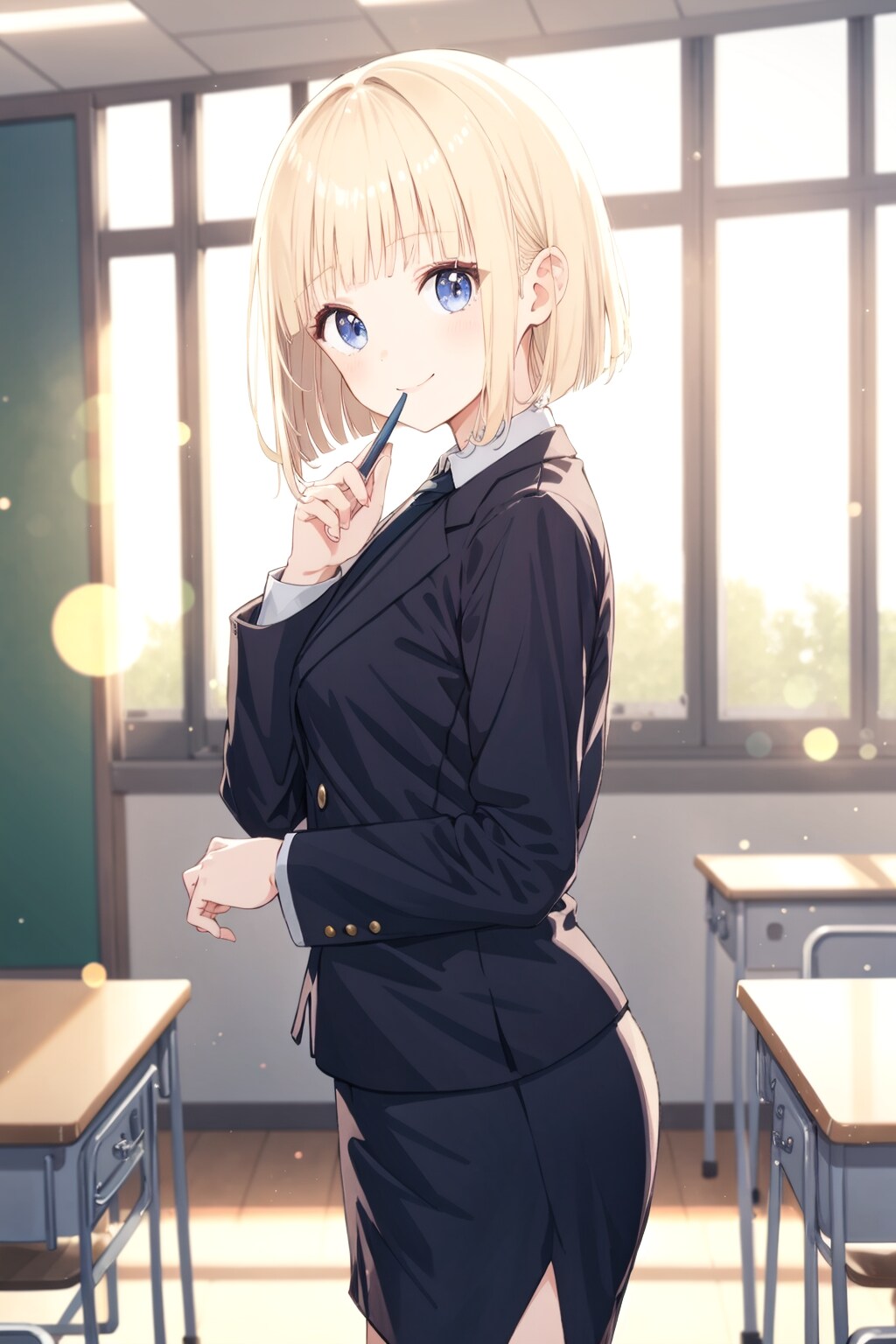 夕暮れの教室 | の人気AIイラスト・グラビア