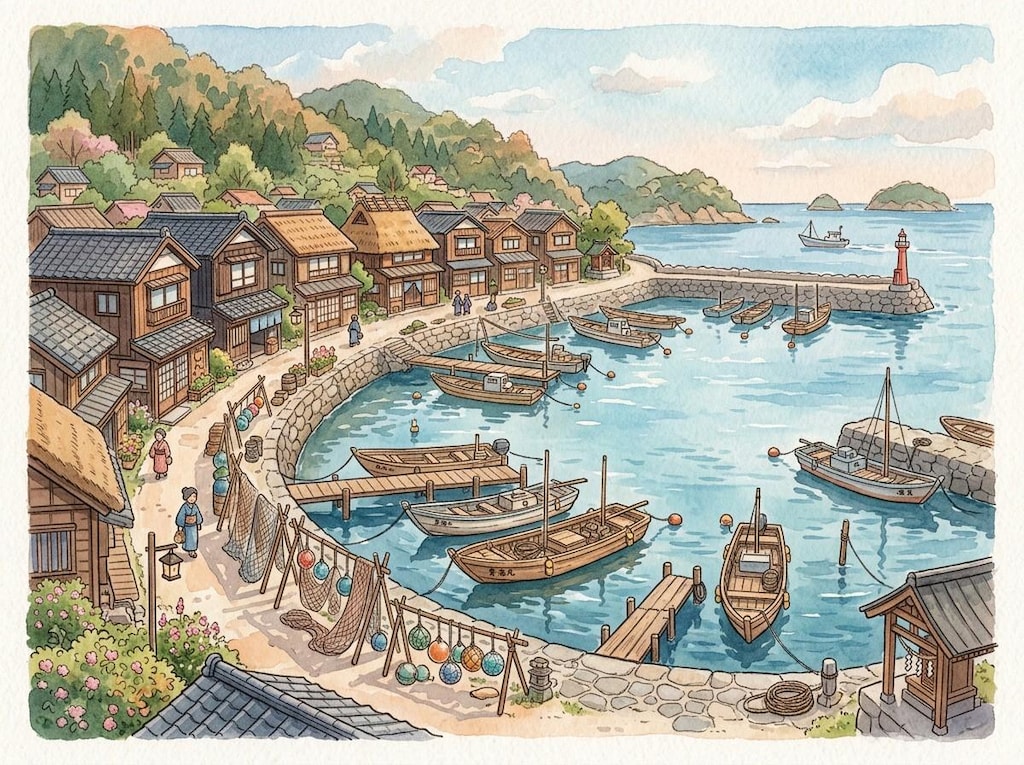 まるで絵本みたいな日本の港町