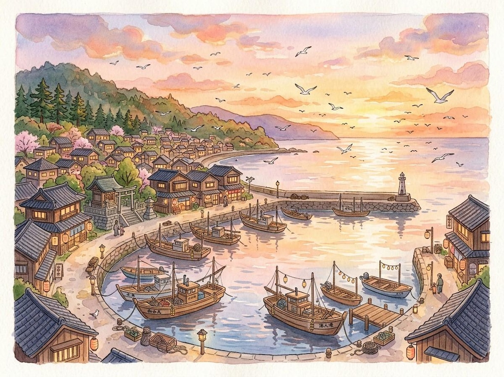 まるで絵本みたいな日本の港町
