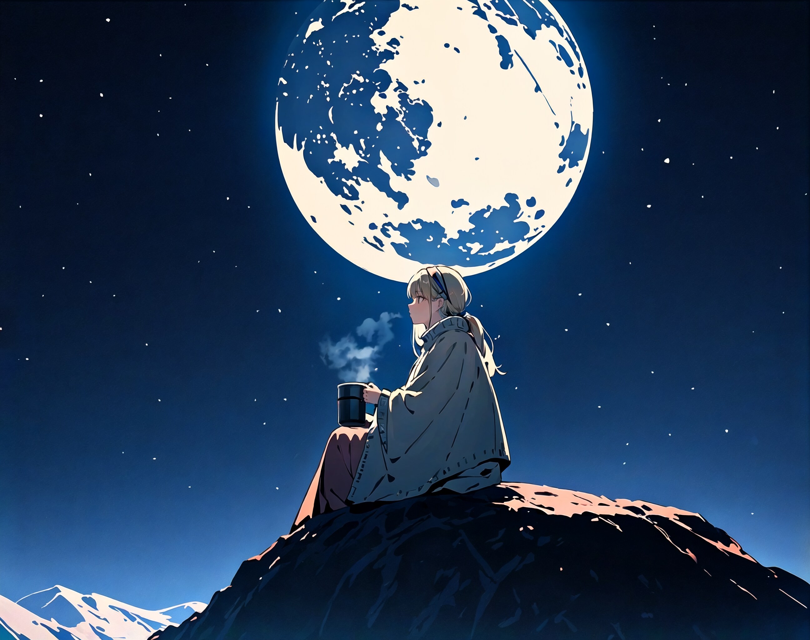 お月見ポンチョ | の人気AIイラスト・グラビア