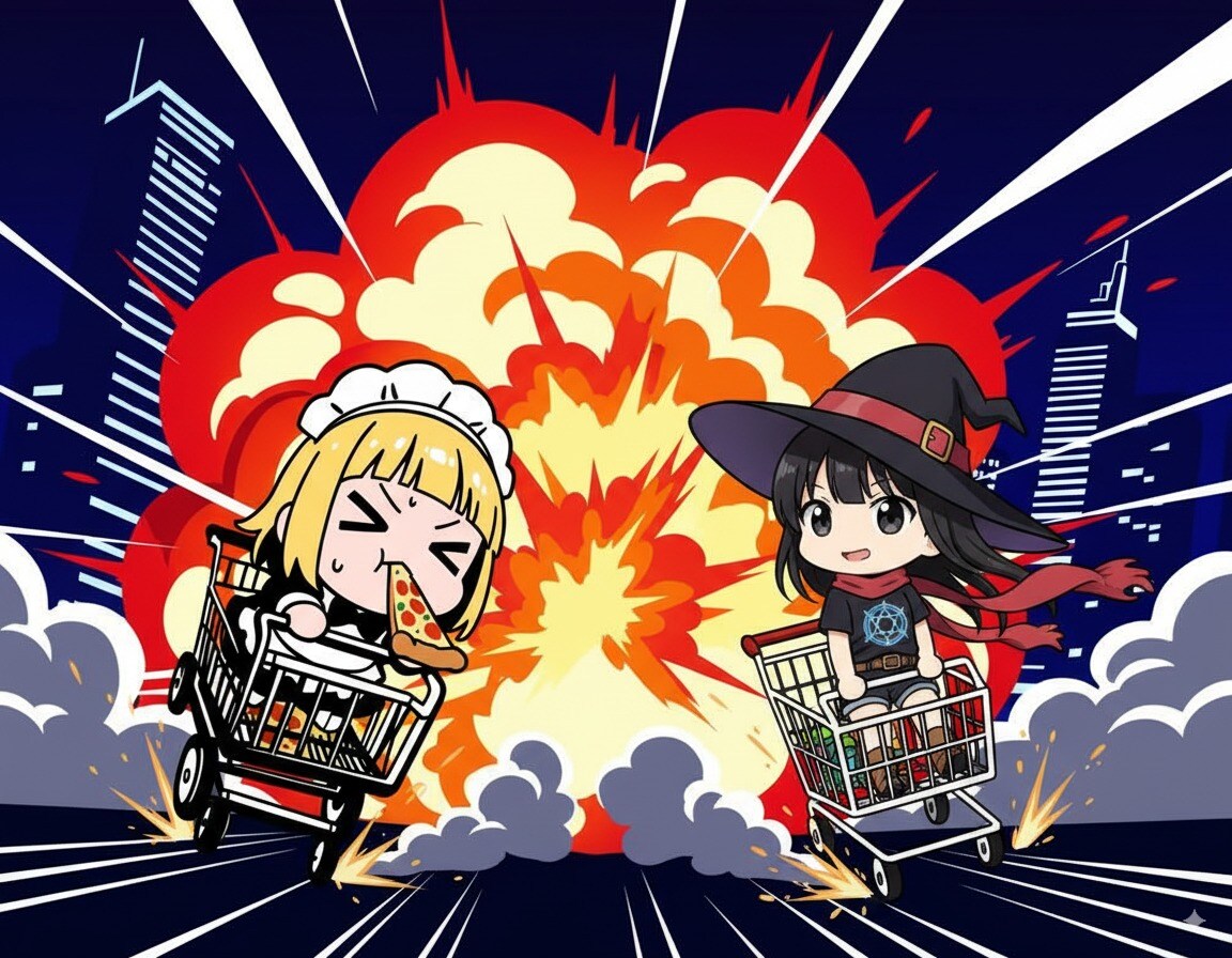 🛒💨🛒💨💥💥💥✡️🍕 | の人気AIイラスト・グラビア