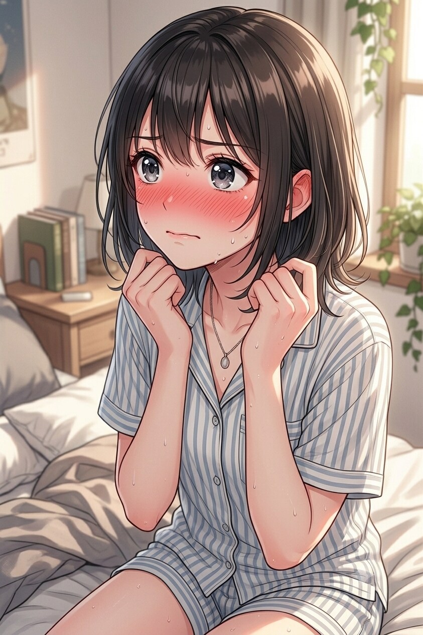 恥ずかしいけど見てしまう元幼馴染の恋人 | の人気AIイラスト・グラビア
