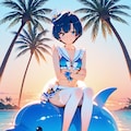 イルカに厳しい柑菜ちゃん 2枚目