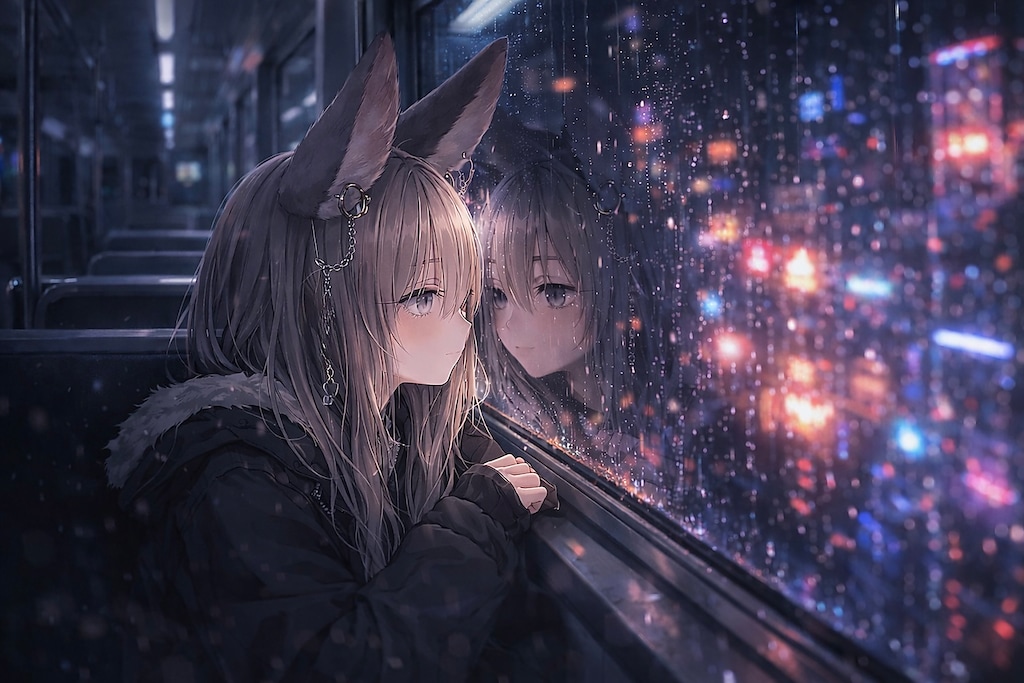 電車からの夜景