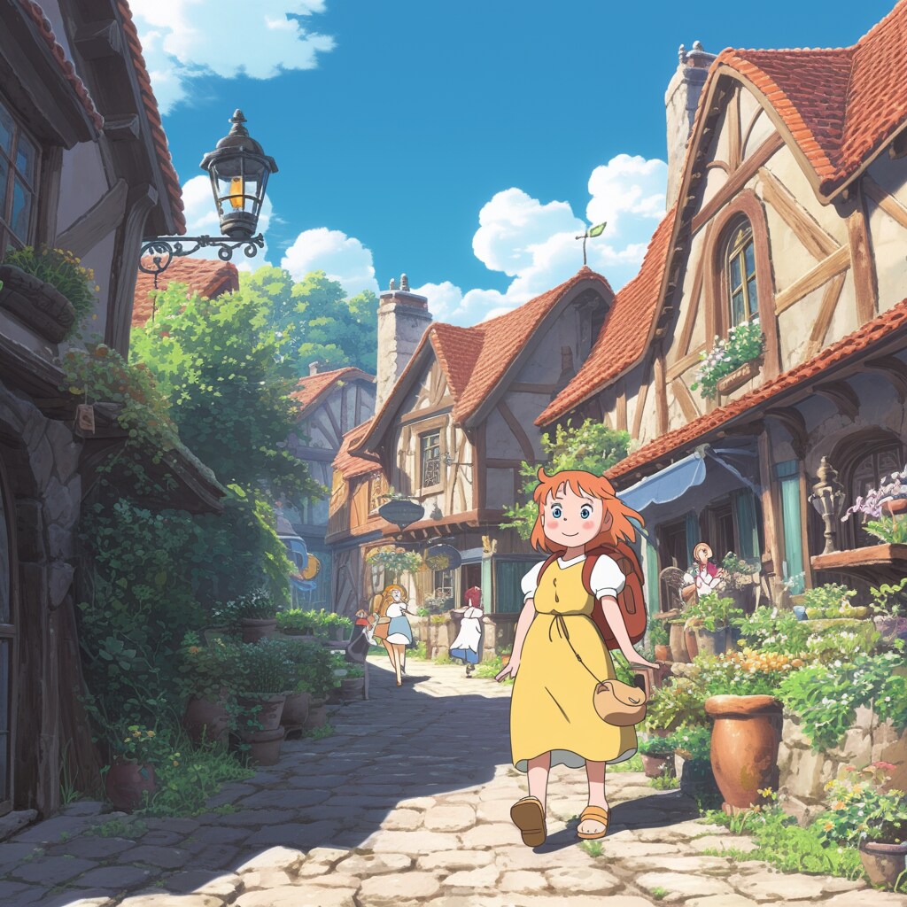 フランスの町の女の子 A girl from a French town