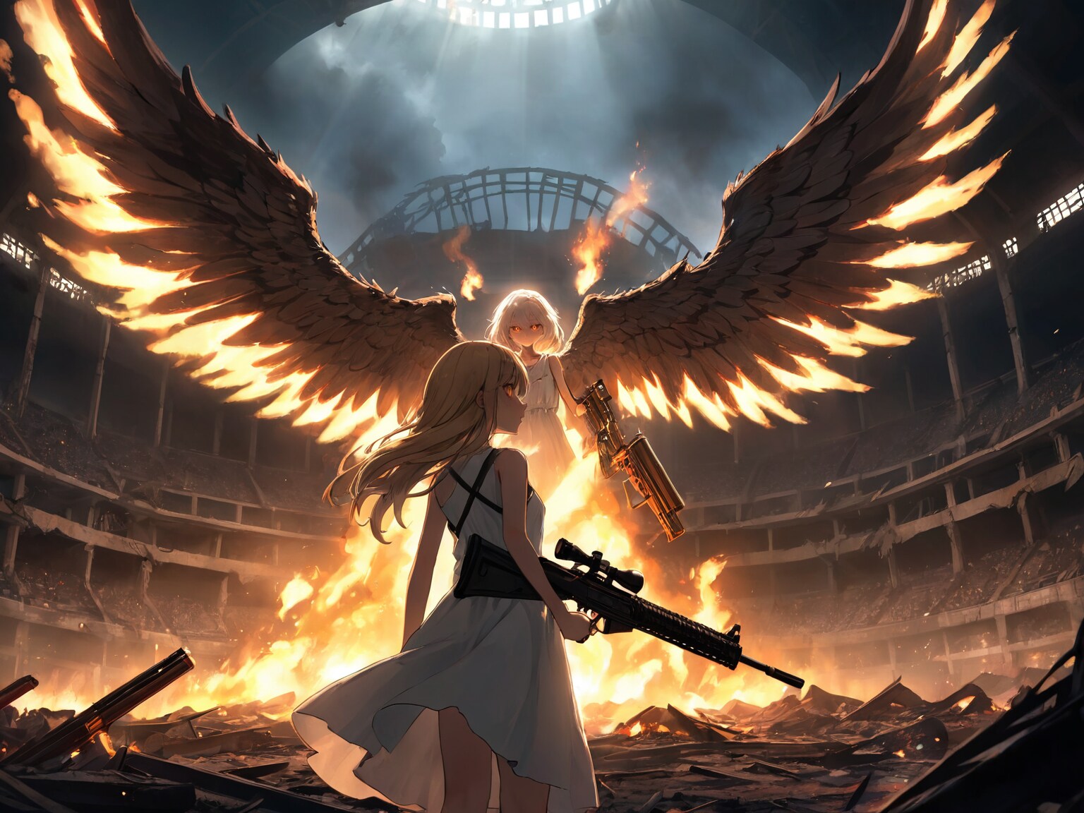 翼のある者との戦い | の人気AIイラスト・グラビア