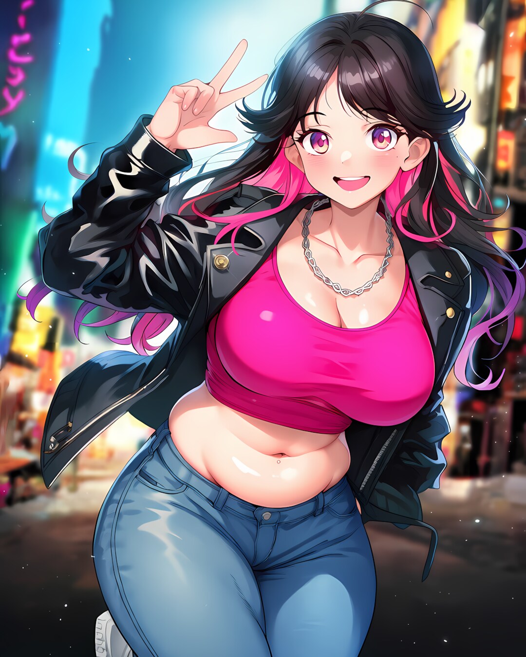 🌃華金おつかれ！✨夜のネオン街と辛口ストリートギャル