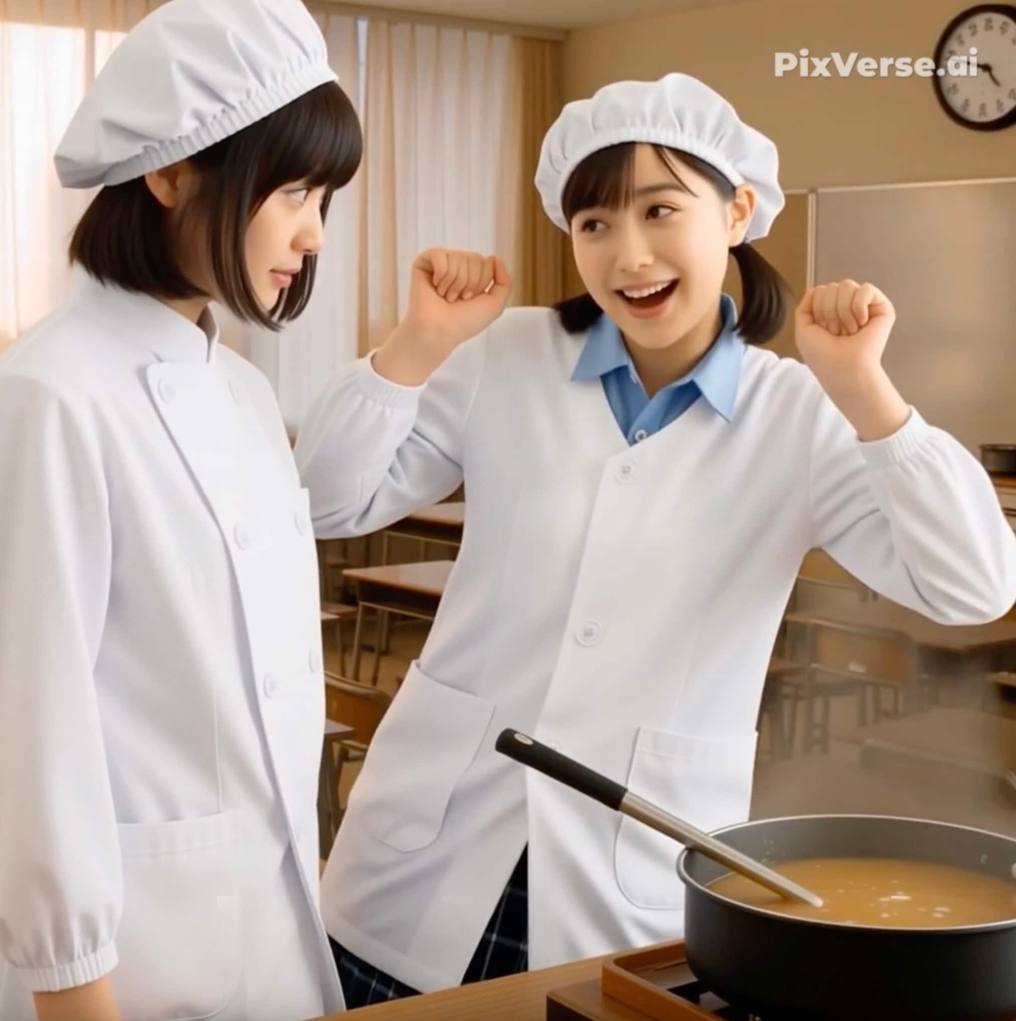 給食当番（養殖9） | の人気AIイラスト・グラビア