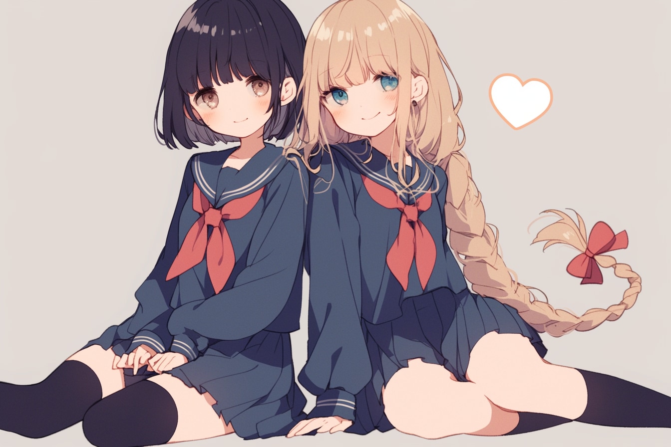 二人のJK189 | の人気AIイラスト・グラビア