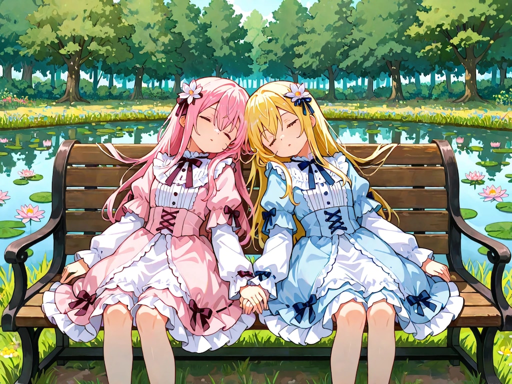 睡蓮と少女たち