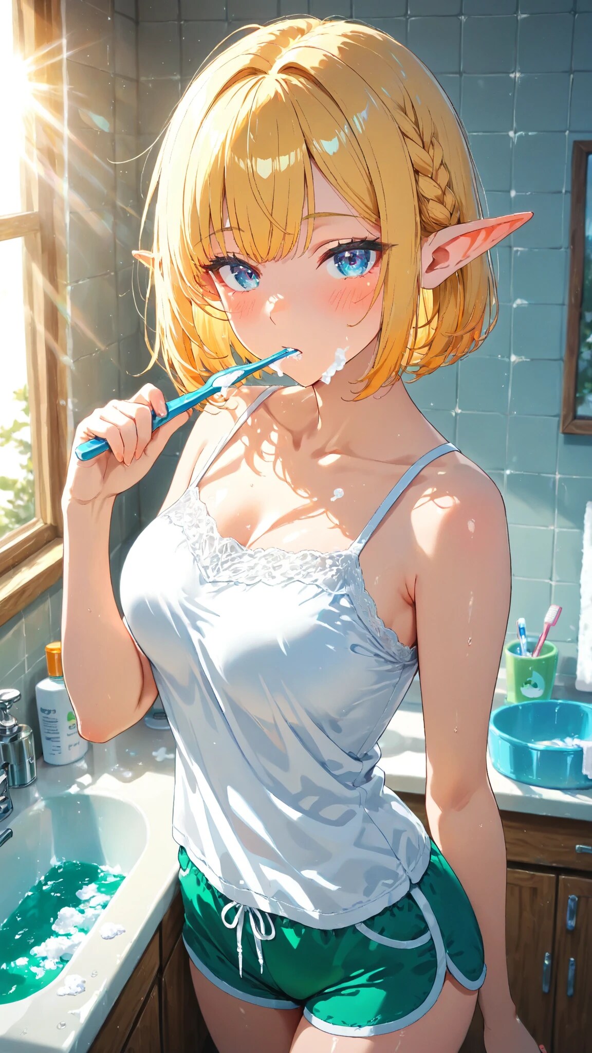 🧝‍♀️ Myハミガキの日｜エルフの歯磨き、丁寧すぎる | の人気AIイラスト・グラビア