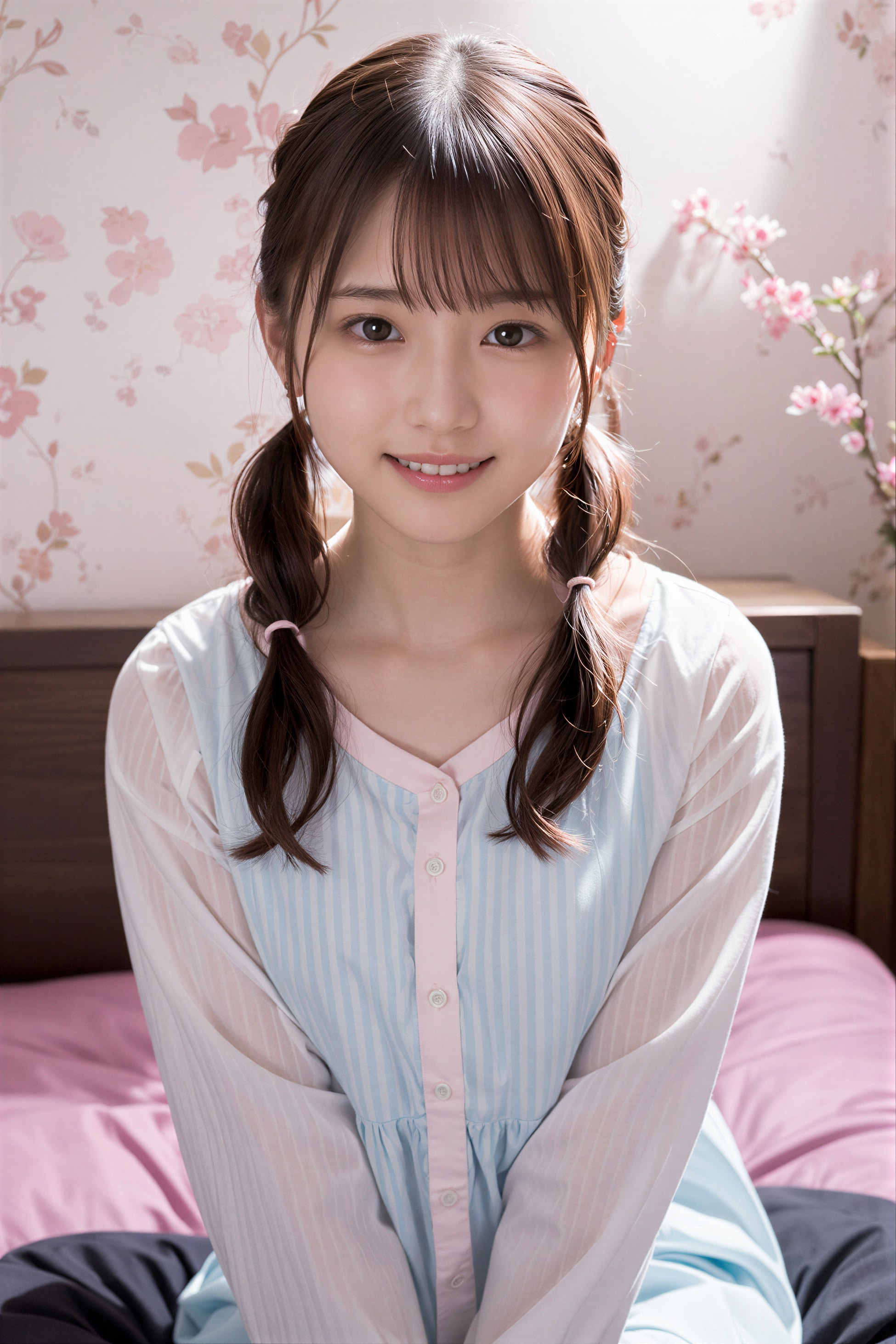 部屋着の女性