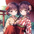 着物と唐傘　#大正ロマン 2枚目