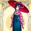 着物と唐傘　#大正ロマン 3枚目