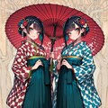 着物と唐傘　#大正ロマン 4枚目