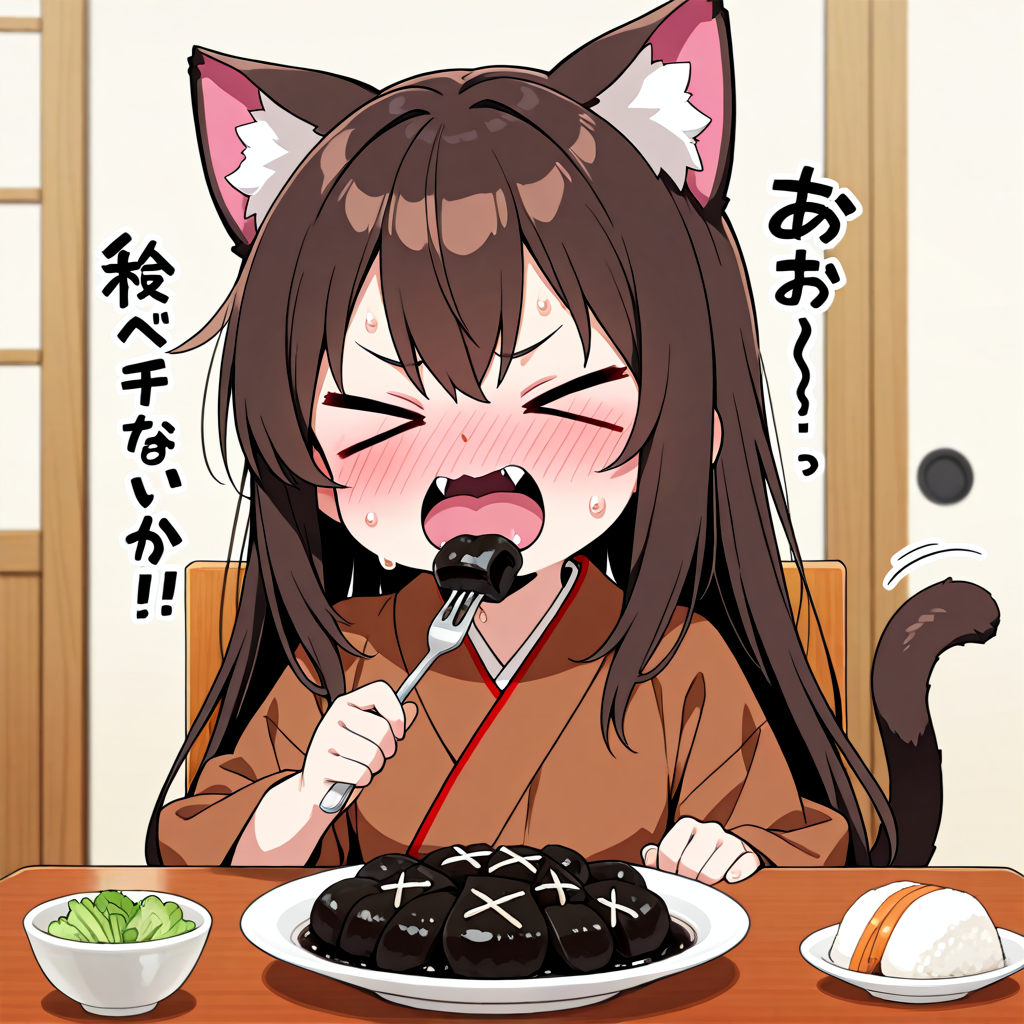 さくらちゃんの作った料理を食べさせられるみことちゃん！！