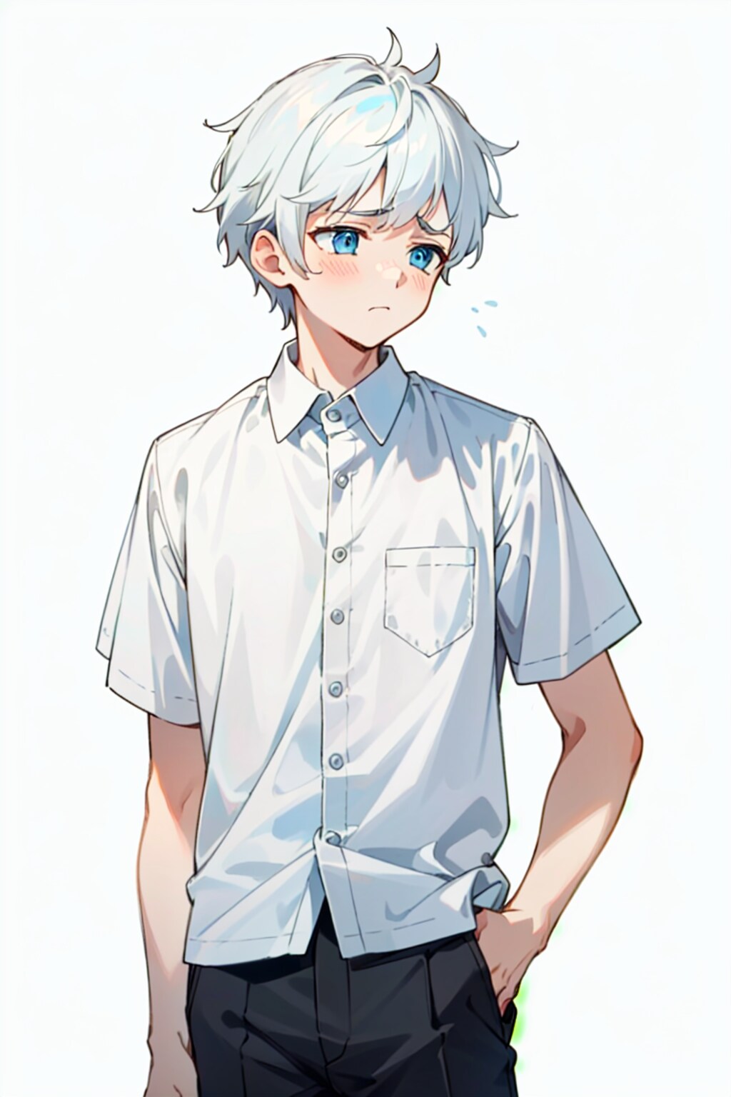 青い瞳の男の子