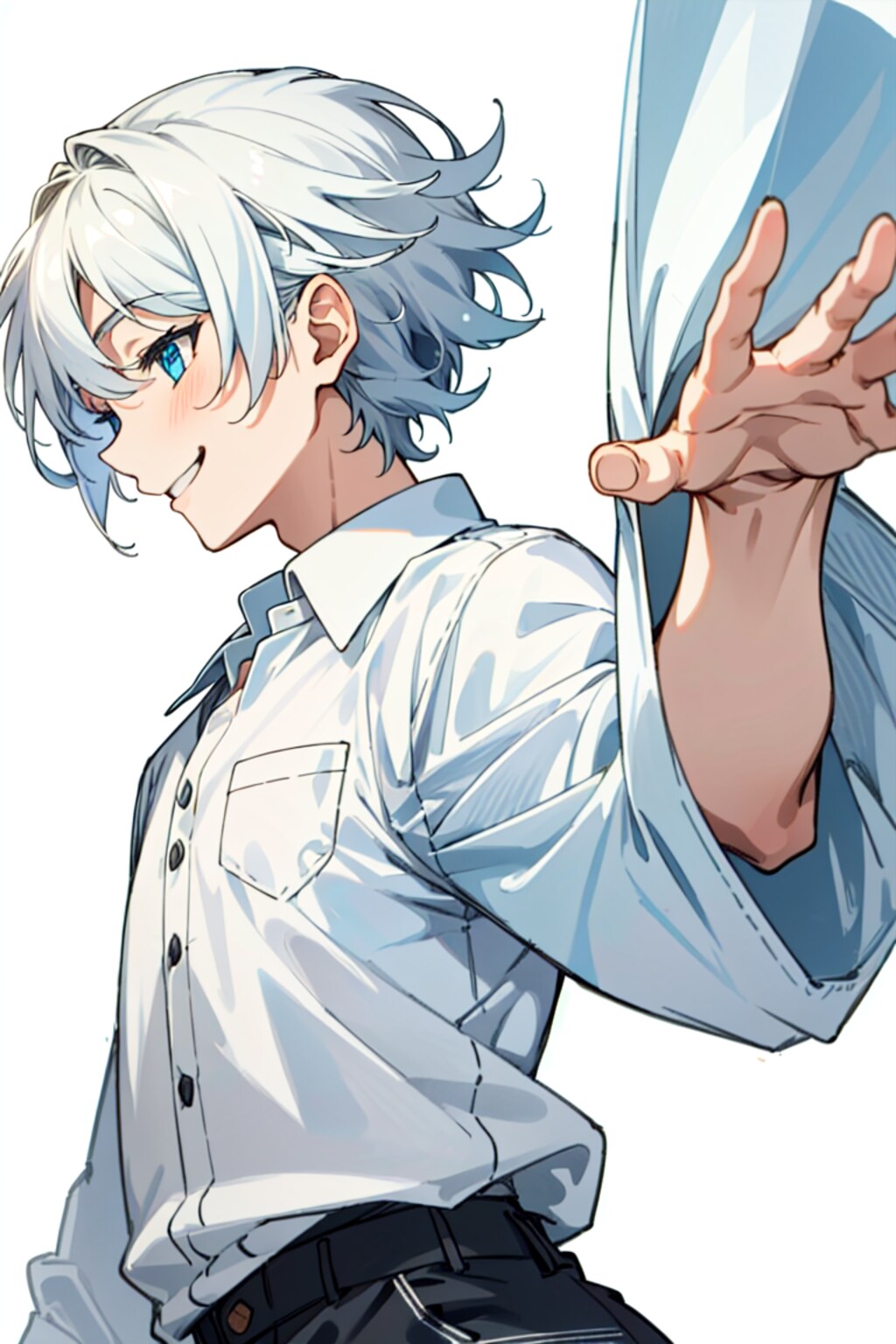 青い瞳の男の子