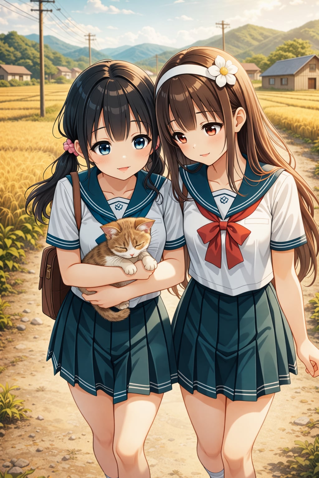 夕暮れのひだまり猫