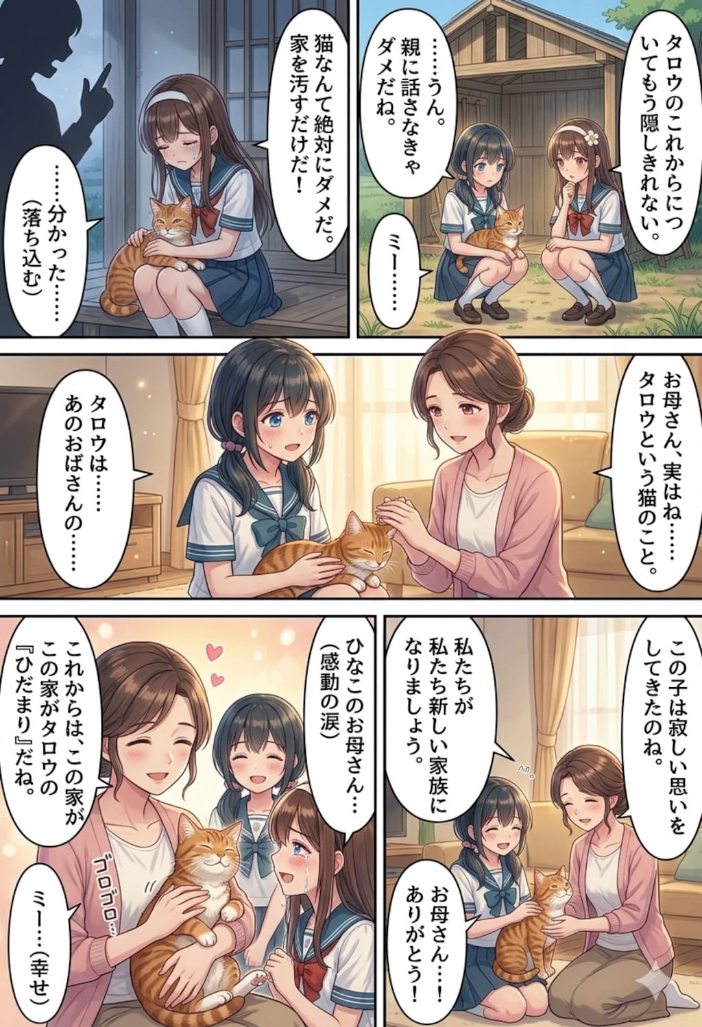 夕暮れのひだまり猫