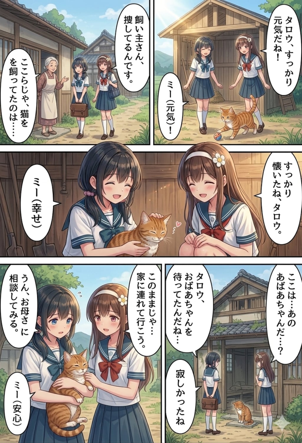 夕暮れのひだまり猫