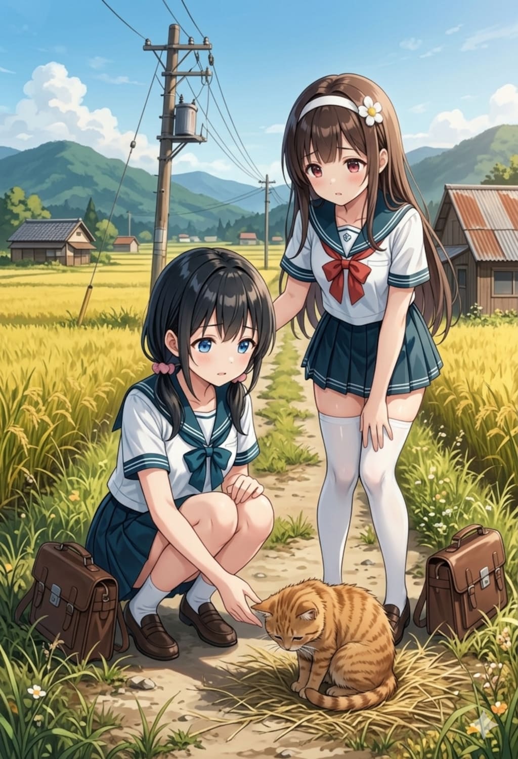 夕暮れのひだまり猫
