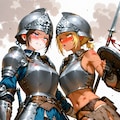睨み合う女戦士 4枚目