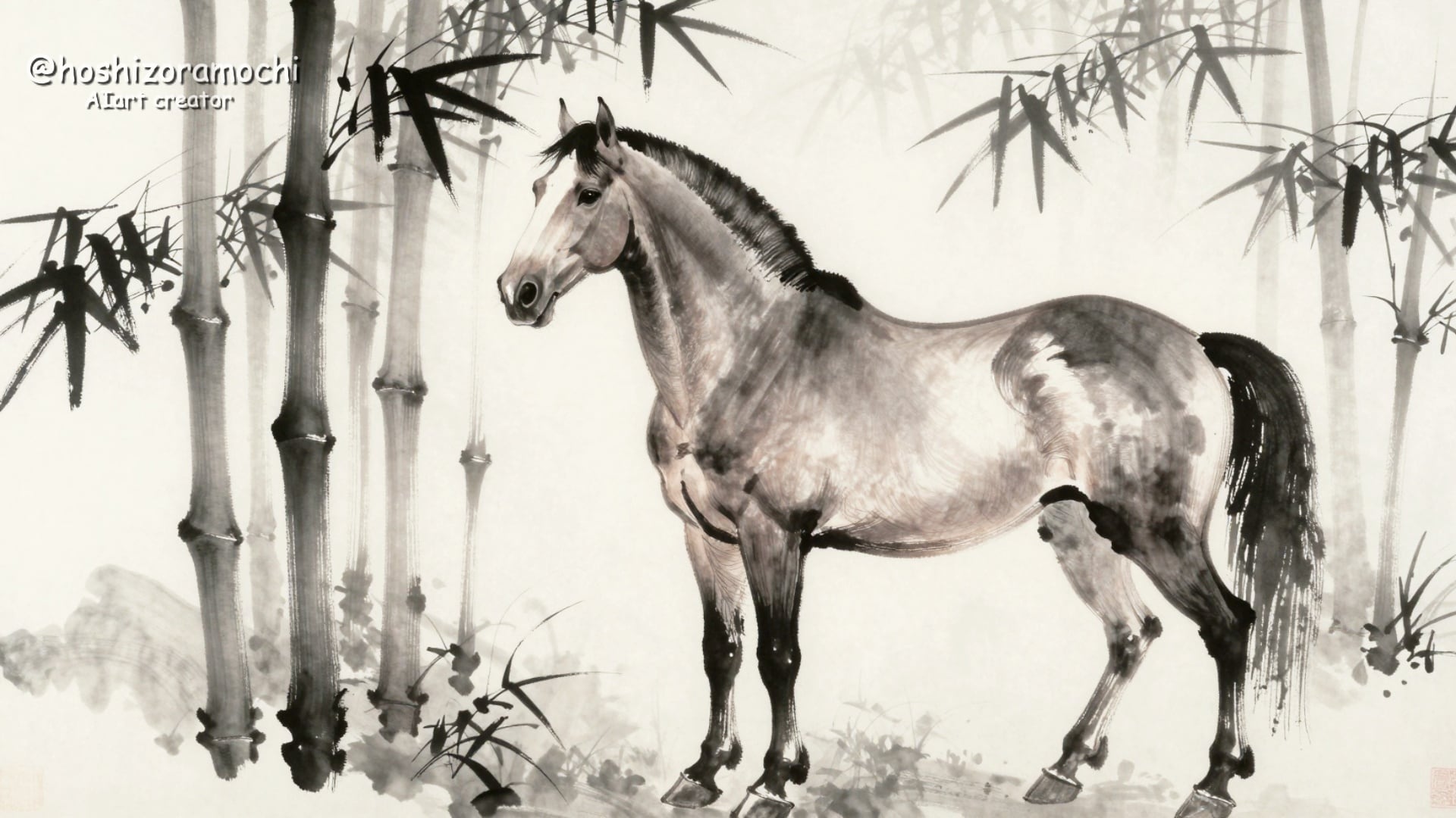 竹林と駿馬 | の人気AIイラスト・グラビア