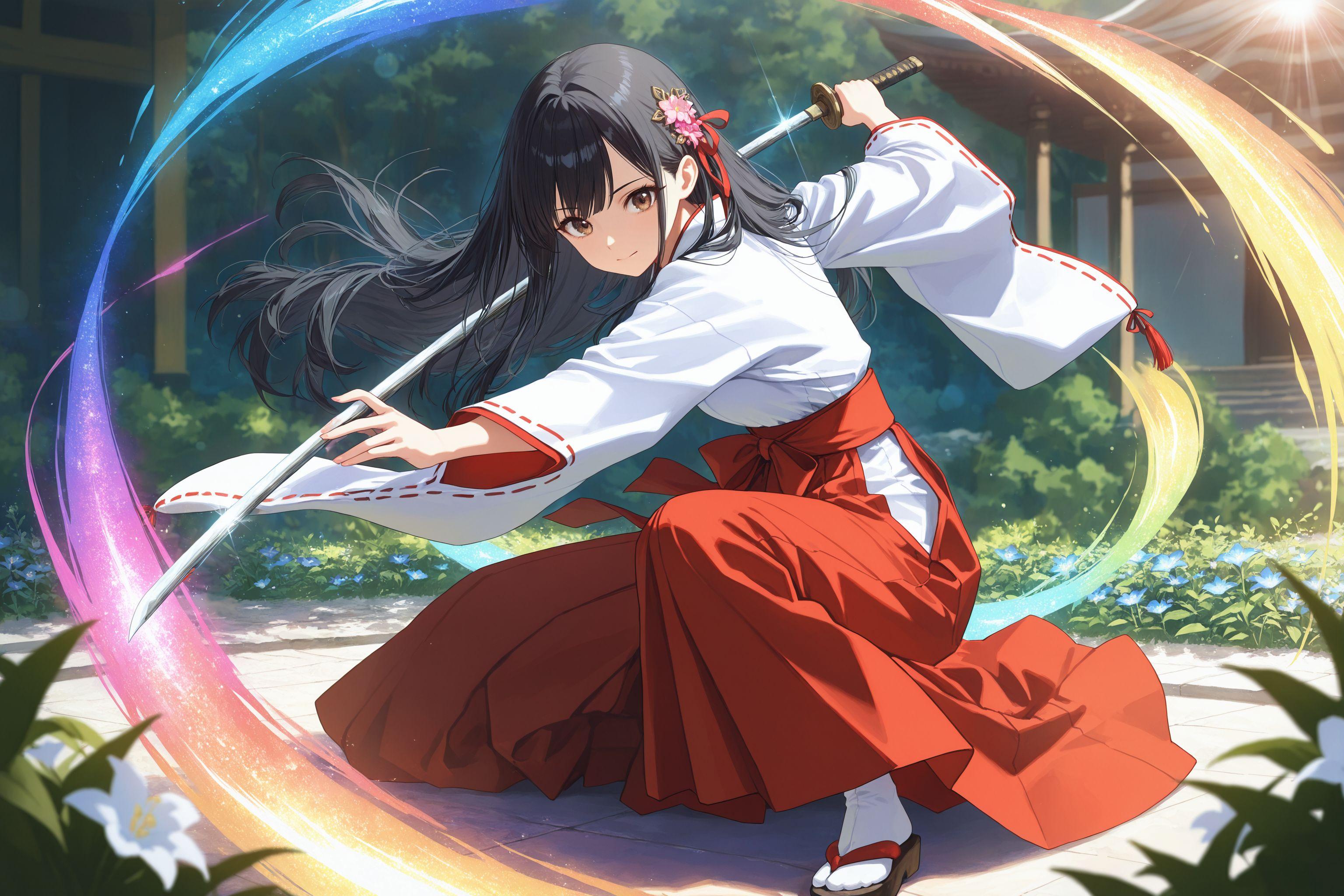 異世界神社の巫女さん（神楽さん） | の人気AIイラスト・グラビア