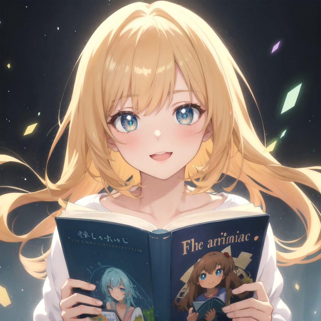 量子力学の本を読む少女