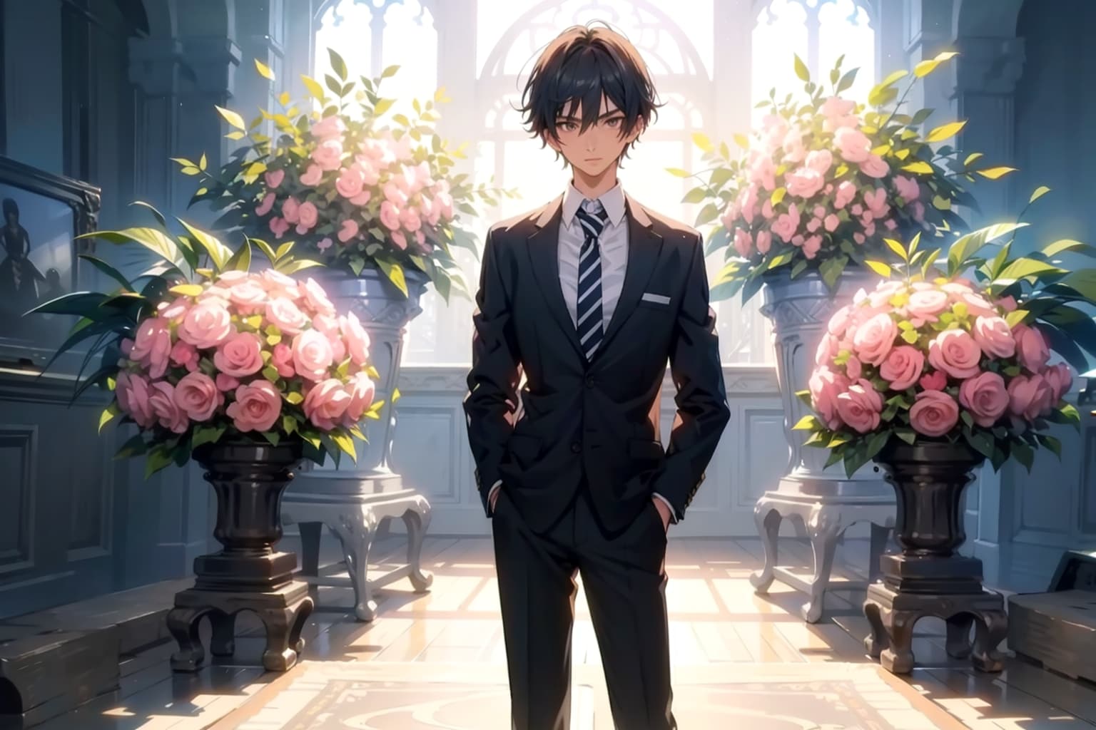 スーツ　結婚式前 | の人気AIイラスト・グラビア