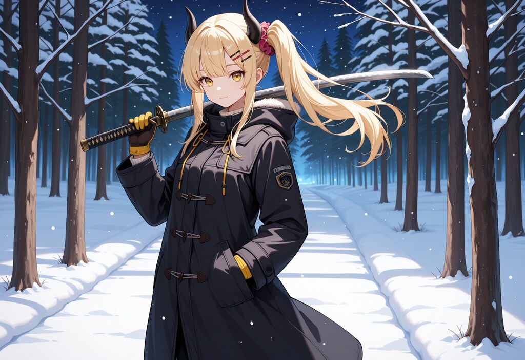 夜道と刀と女鬼高生さん