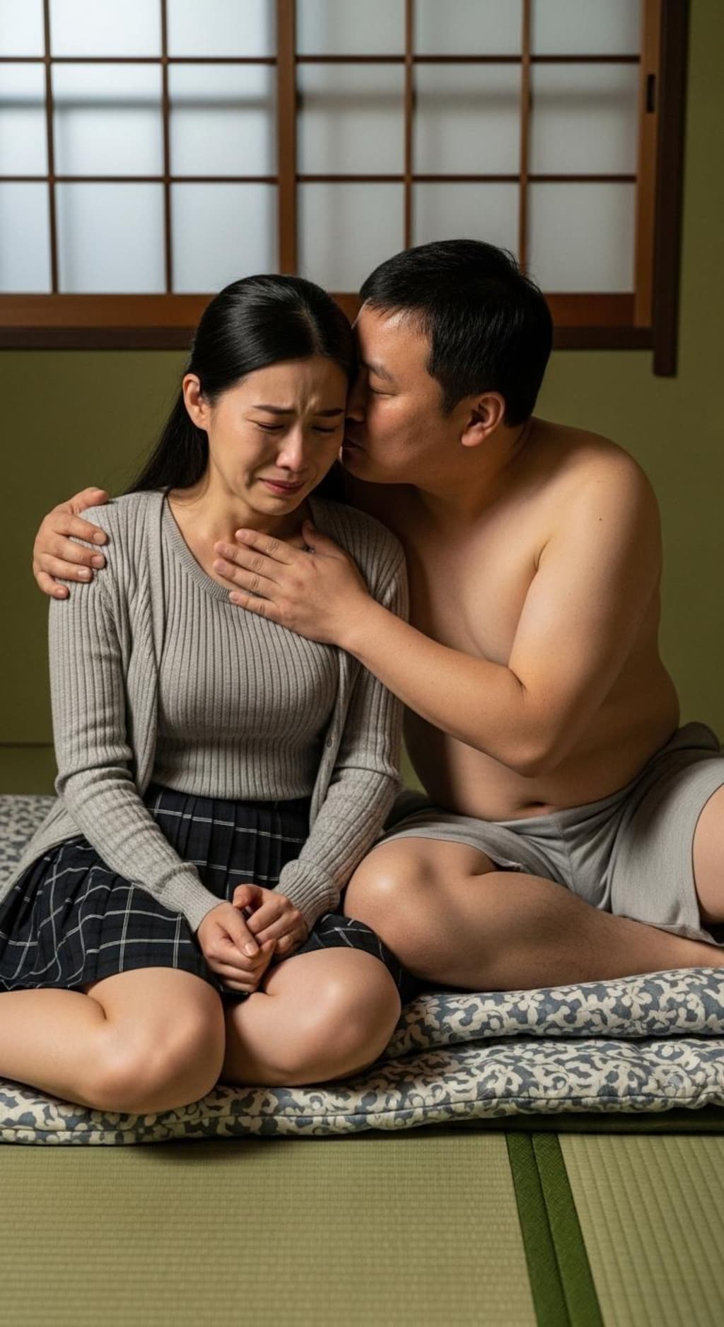 嫌がりながらも…