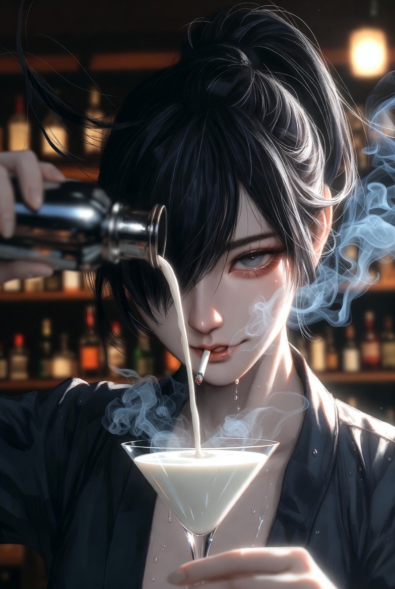 ﾎﾜｲﾄﾁｮｺﾏﾃｨｰﾆです🚬🍺🥛 | の人気AIイラスト・グラビア