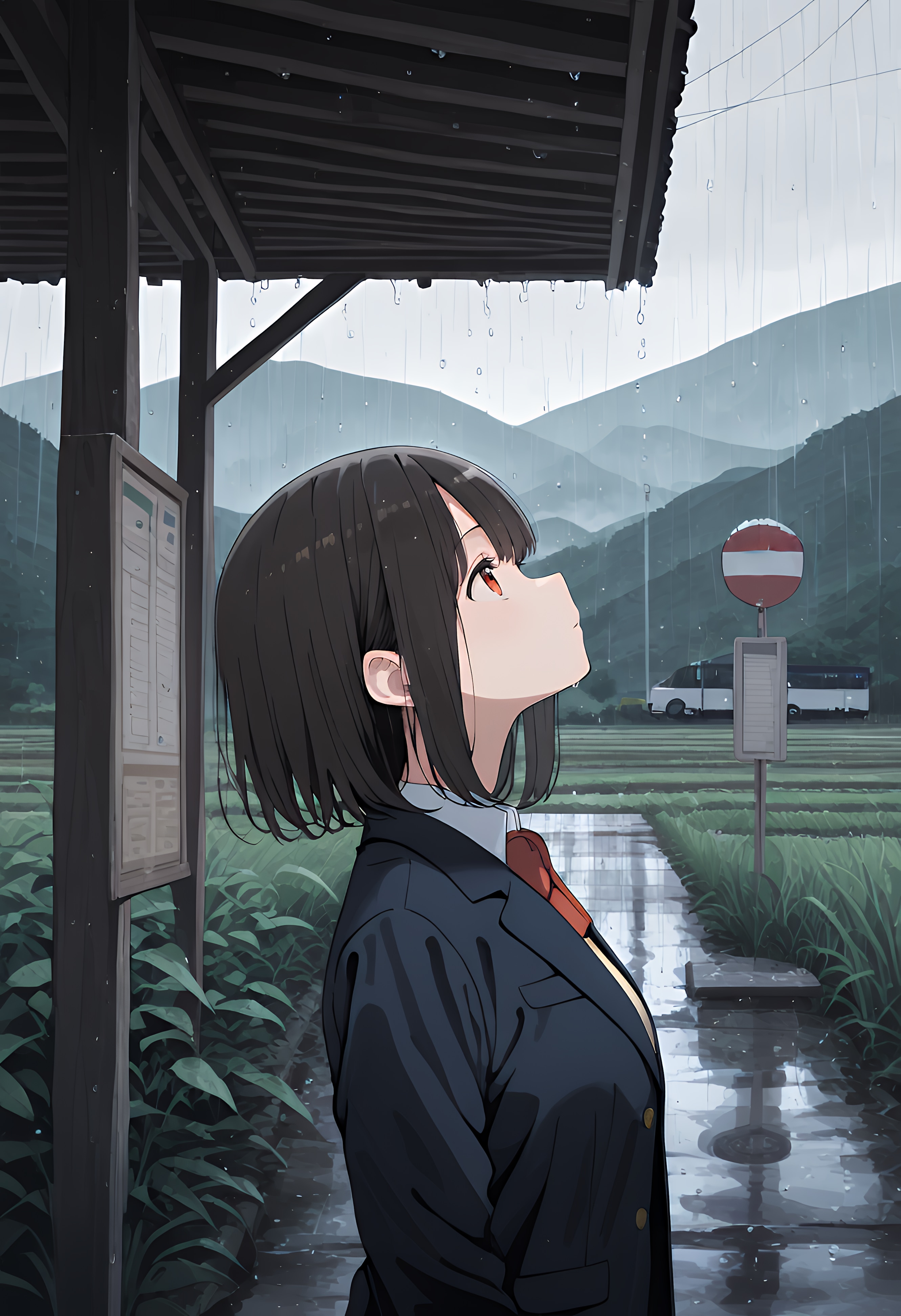 雨です | の人気AIイラスト・グラビア