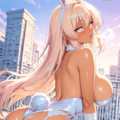 屋上・フェンスに掴まって立ちバックバニー🐰 3枚目