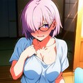 赤面制服＆私服コスプレ眼鏡後輩人妻 2枚目