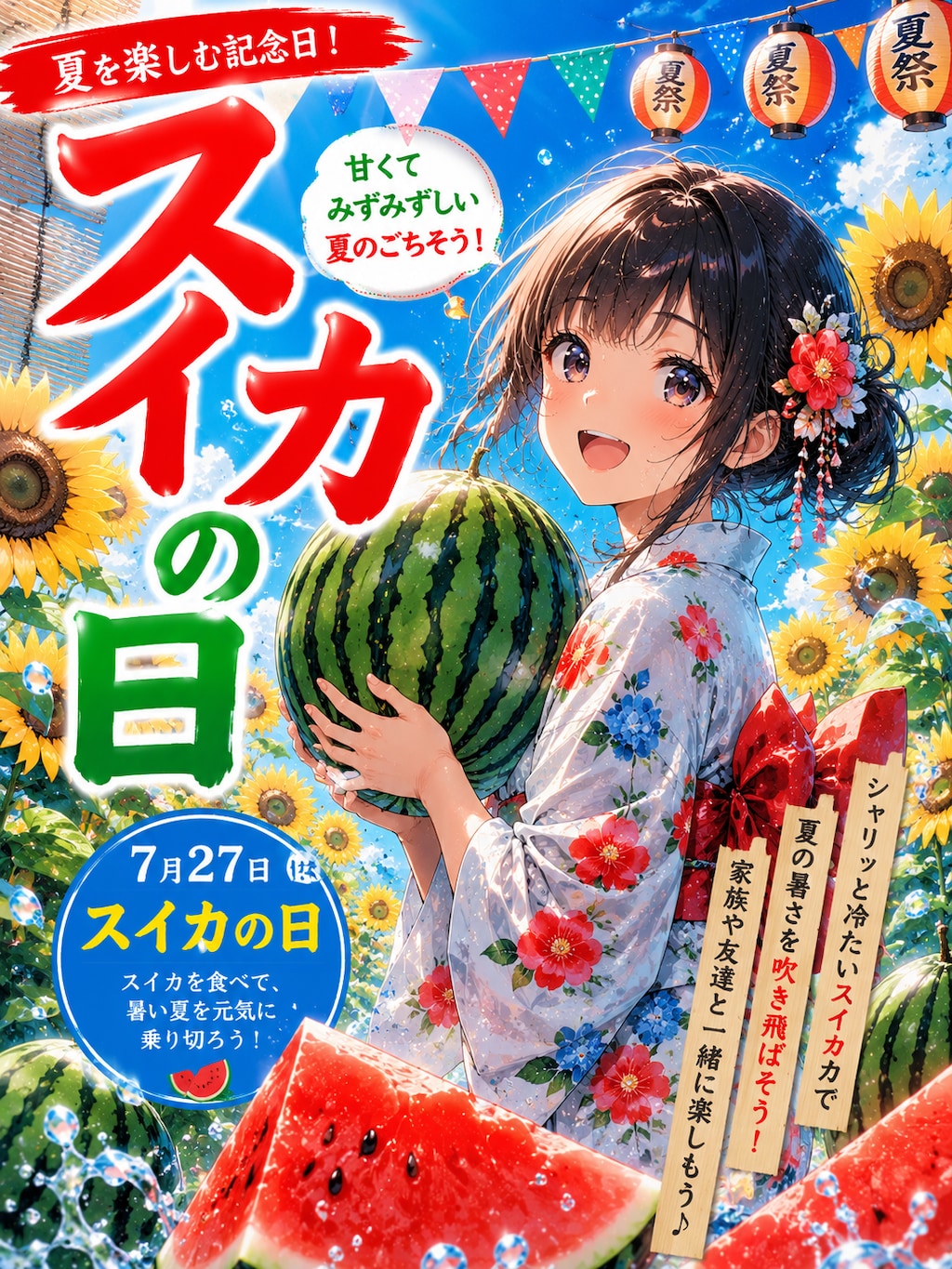 7月27日はスイカの日
