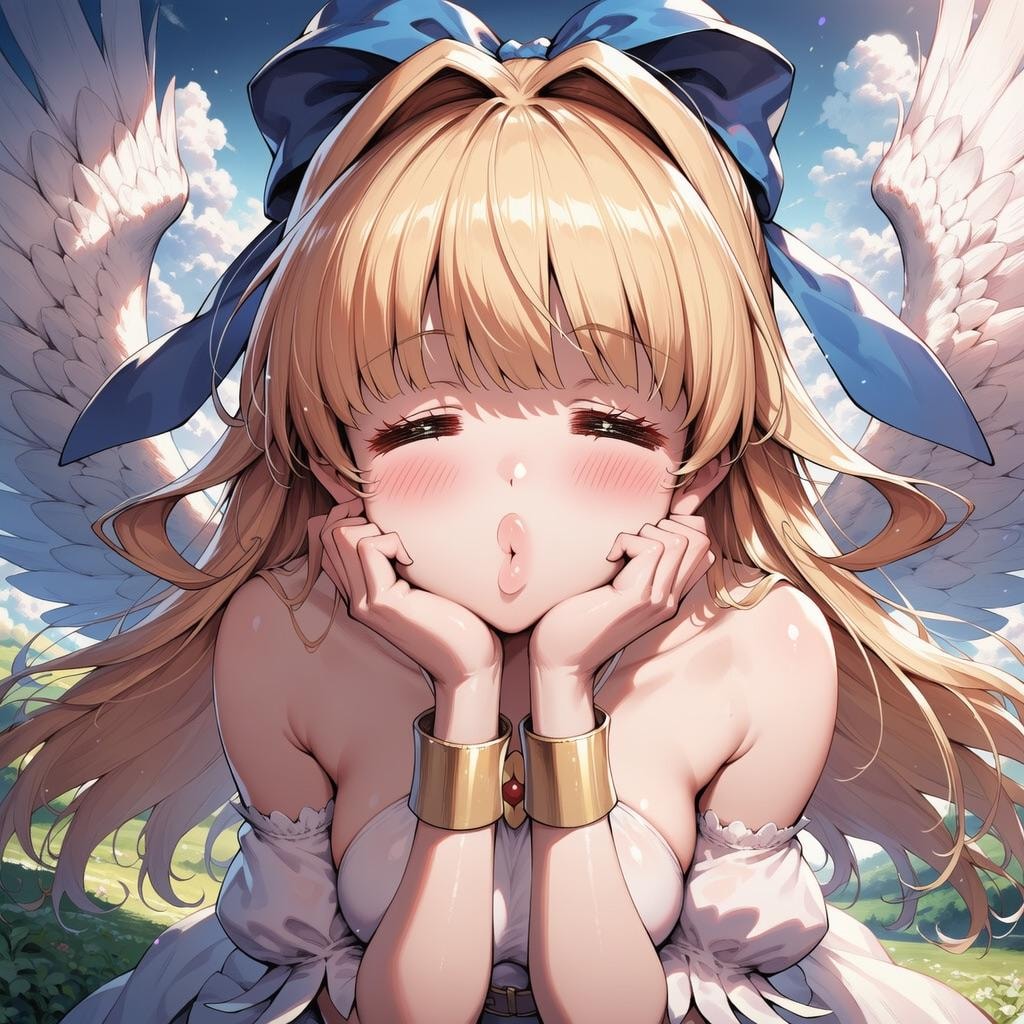 賑やかな表情の天使