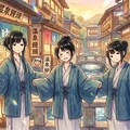 羽織をパタパタ 12枚目