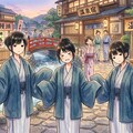 羽織をパタパタ 2枚目
