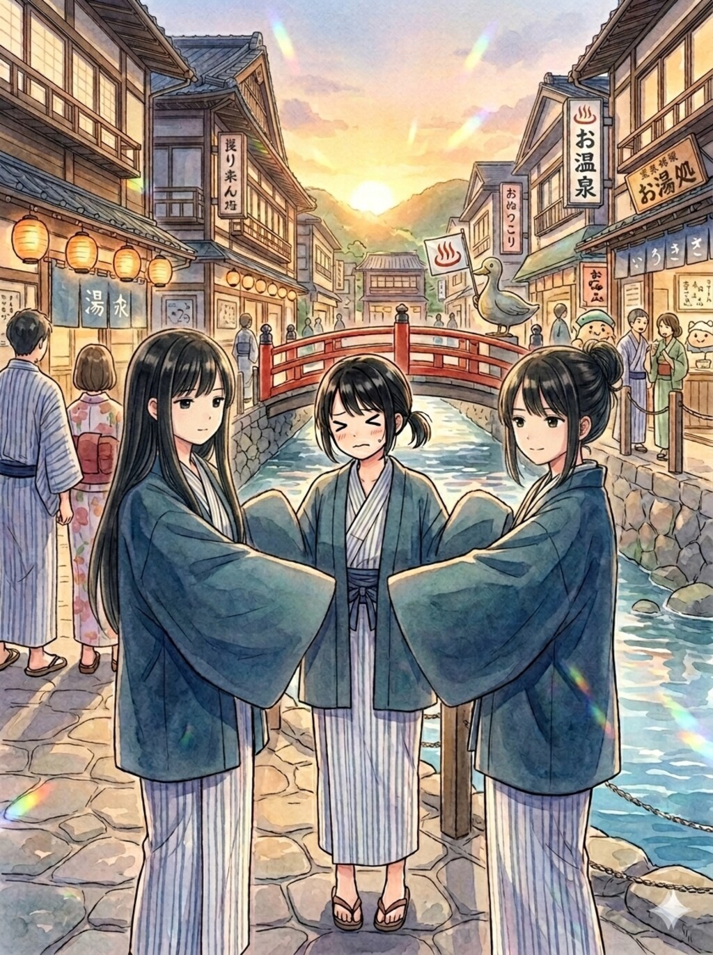 羽織をパタパタ