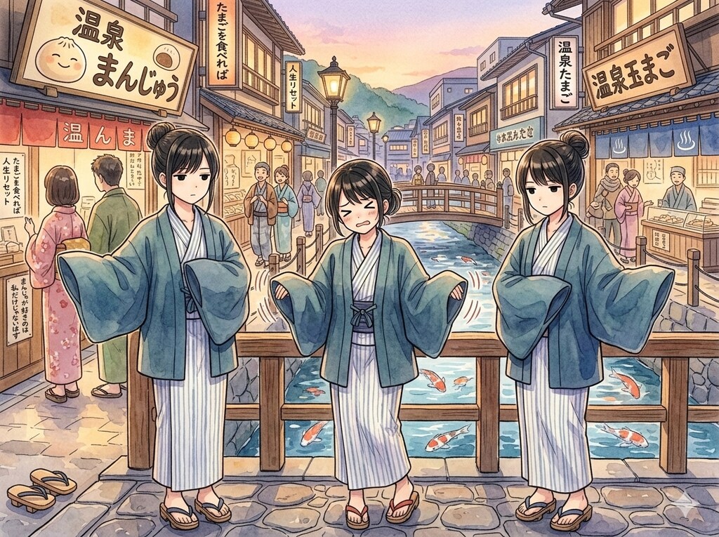 羽織をパタパタ